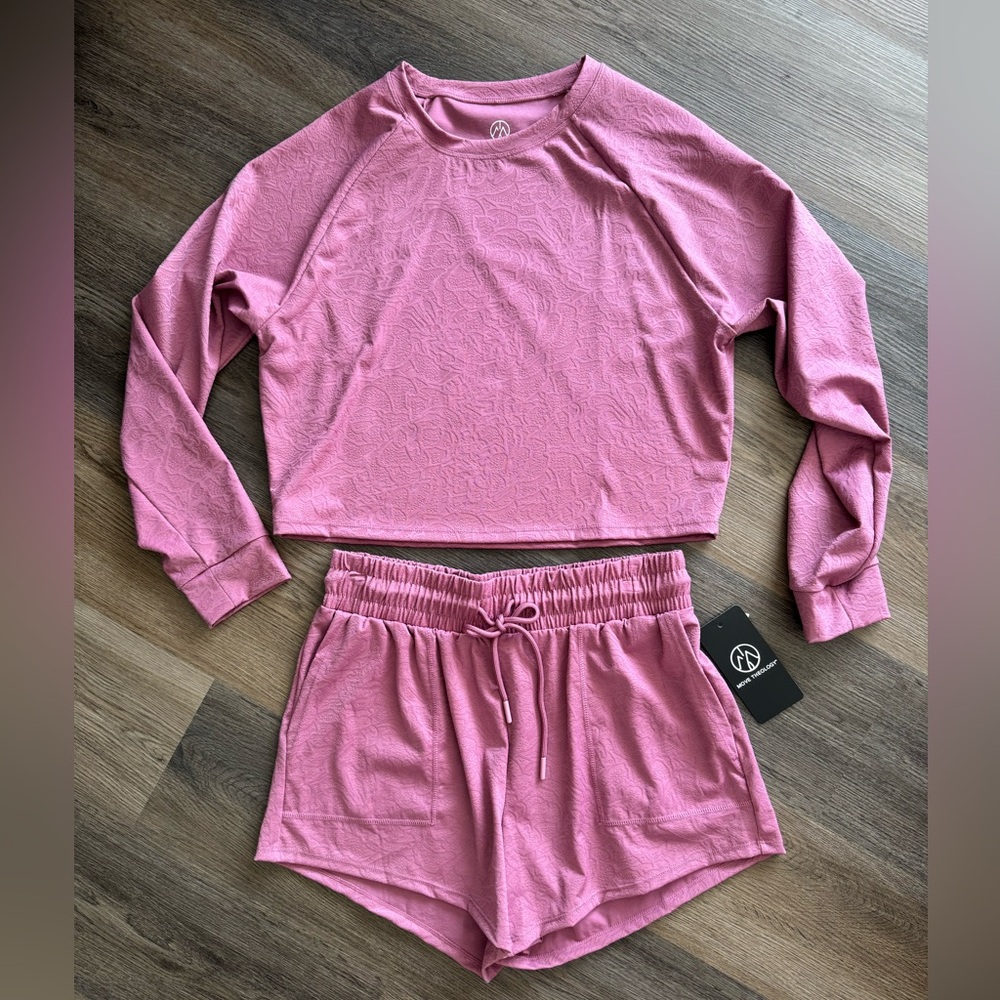 Women's NWT Move Theology Roxanne Jacquard Lounge Set Size Large